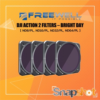 FREEWELL DJI ACTION 2 FILTERS – BRIGHT DAY [ ND8/PL, ND16/PL, ND32/PL, ND64/PL ] Freewell ND Filter [ FW-OA2-BRG ]