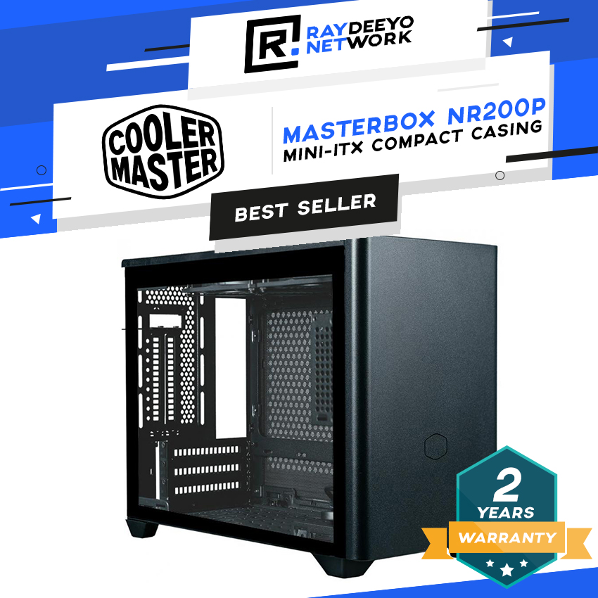 Cooler Master MASTERBOX ( NR200 / NR200P ) กระจกนิรภัย Mini-ITX แชสซี [NR200P รวมสายเคเบิล Riser แนว