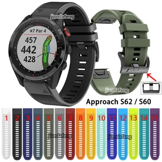 สายรัดข้อมือซิลิโคน สําหรับ Garmin Approach S62 S60