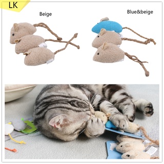 3pcs Mouse Simulation Plush Mouse Cat Toy