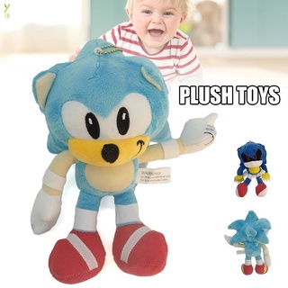 Soft Plush FigureToys ตุ๊กตานุ่ม รูปการ์ตูนเม่น sonic the hedgehog ขนาด 20-30 ซม Cartoon Character Cuddle Pillow for Kid Children