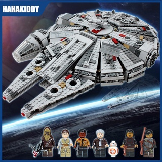 โมเดลฟิกเกอร์ตัวต่อ Millennium Class Falcon Star Wars ของเล่นสําหรับเด็ก 1381 ชิ้น