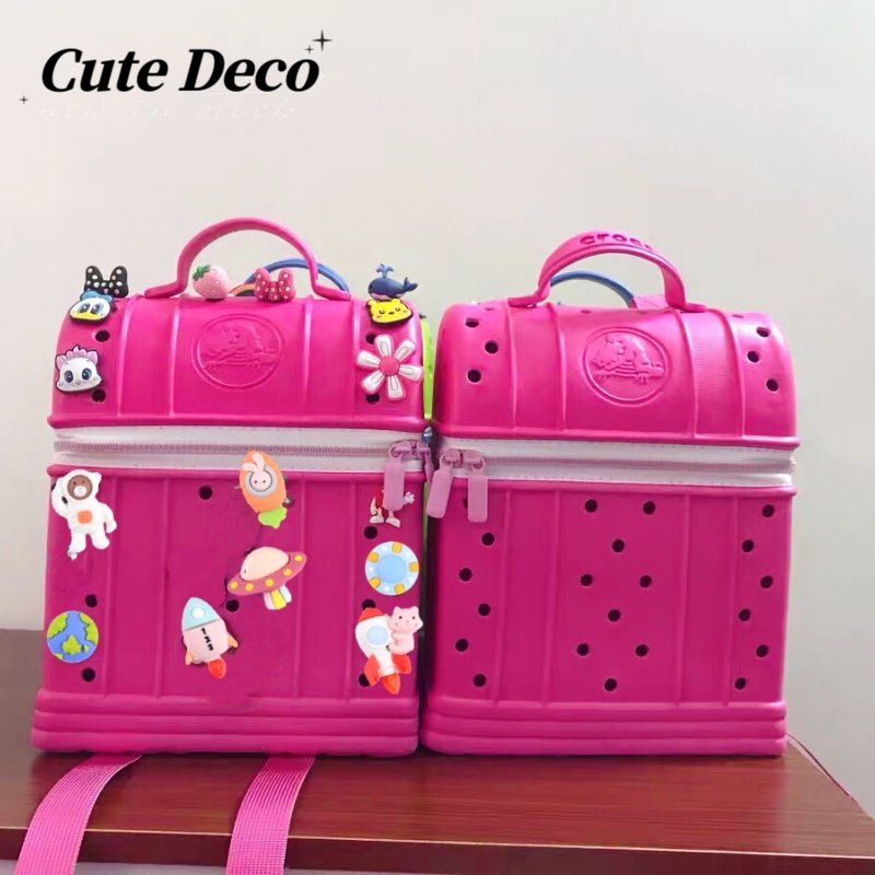 น่ารัก Deco การ์ตูนโลกน่ารัก (8 ประเภท) Earth / UFO Pink / Rocket Charm ปุ่ม / Cute Jibbitz Croc รองเท้า DIY / Charm วัสดุเรซินสําหรับ DIY
