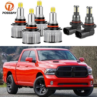 [พร้อมส่ง] ชุดหลอดไฟตัดหมอก LED 6 ดวง พร้อมโปรเจคเตอร์ อุปกรณ์เสริม สําหรับ DODGE RAM 1500 2500 3500 2016-2018