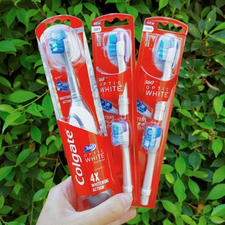 คอลเกต แปรงสีฟันแบตเตอรี่ 360® Optic White® Platinum™ Powered Toothbrush With 4Replacement Heads White (Colgate®)