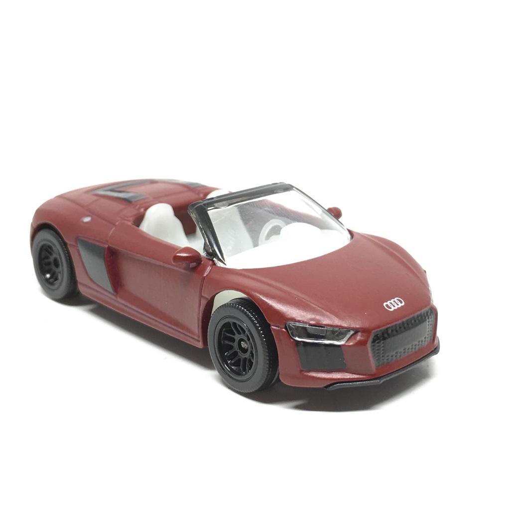 Majorette Audi R8 Spyder - GITD Seat - Matte Red Color /Wheels D6CSB /scale 1/58 (3 inches) no Packa