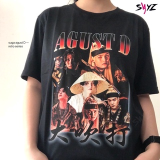 คอตต้อนคอกลม(+ Freebies) เสื้อยืด ลาย Suga August D | มินโยงี | ชุด Bts | โดย sayzcoS-5XL