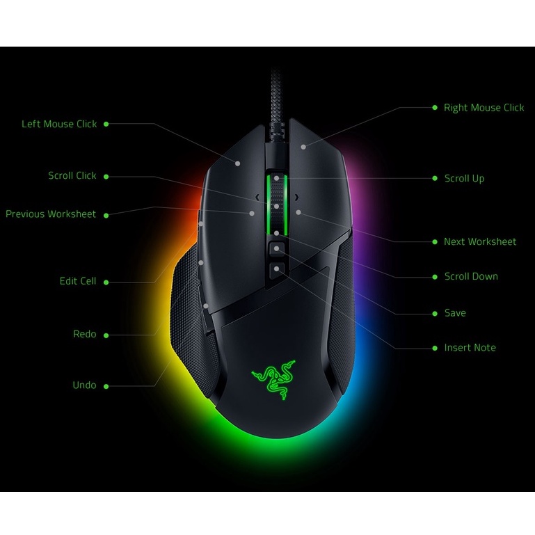 Razer Basilisk V3 - Ergonomic Wired Gaming Mouse  # RZ01-04000100-R3M1