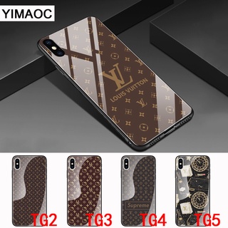 เคสกระจกนิรภัย ลายโลโก้ Louis Vuitton 75a สําหรับ Iphone 12 Mini 11 Pro Xr Xs Max