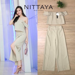 ✅ S พร้อมส่ง ✅  ชุดเซท เสื้อ กางเกง ผ้าดีมาก ป้าย Nittaya (นิตยา)