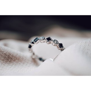 Mamjewelryhouse Silver with white topaz &amp; onyx