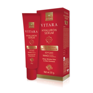 VITARA hyaluron serum 20Ml.เซรั่มบำรุงผิวหน้าสูตรไฮยาลูรอนจากธรรมชาติ100%