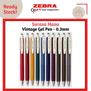 Zebra รุ่นอัพเกรด Sarasa Nano สีวินเทจ - 0.3 มม