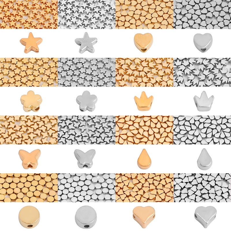 ลูกปัด CCB รูปสัตว์ ดาว สีทอง สีเงิน สําหรับทําเครื่องประดับ สร้อยคอ สร้อยข้อมือ DIY 100 ชิ้น - รูปที่ 4