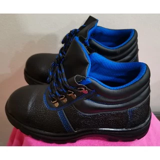 รองเท้าเซฟตี้ หัวเหล็กพื้นเหล็ก สีน้ำเงินด้านใน ข้อเตี้ย/ข้อสูง Size 36-48