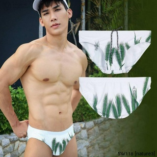 SW118  (Nature-3)กางเกงว่ายน้ำ ผ้าพิมพ์คอลเลกชั่นใหม่ Awesome swimwear