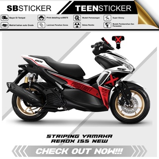 Striping AEROX 155 ใหม่ แถบโครเมี่ยมใส โฮโลแกรม ไวนิล UV สําหรับ YAMAHA AEROX 155 NEW 2021 Tn009