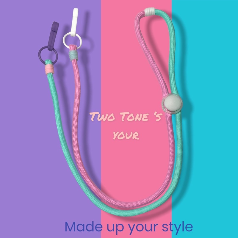 สายคล้องแมสTwo Tone สีน่ารัก ✨พร้อมส่ง🇹🇭