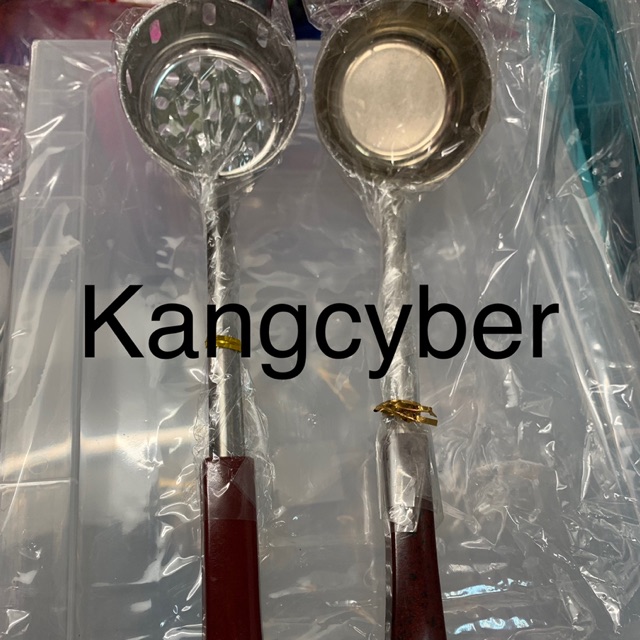 กระบวยคู่ มีรู กับ ไม่มีรู MK ด้ามโดนความร้อนได้ ราคาถูก Shopee Lazada