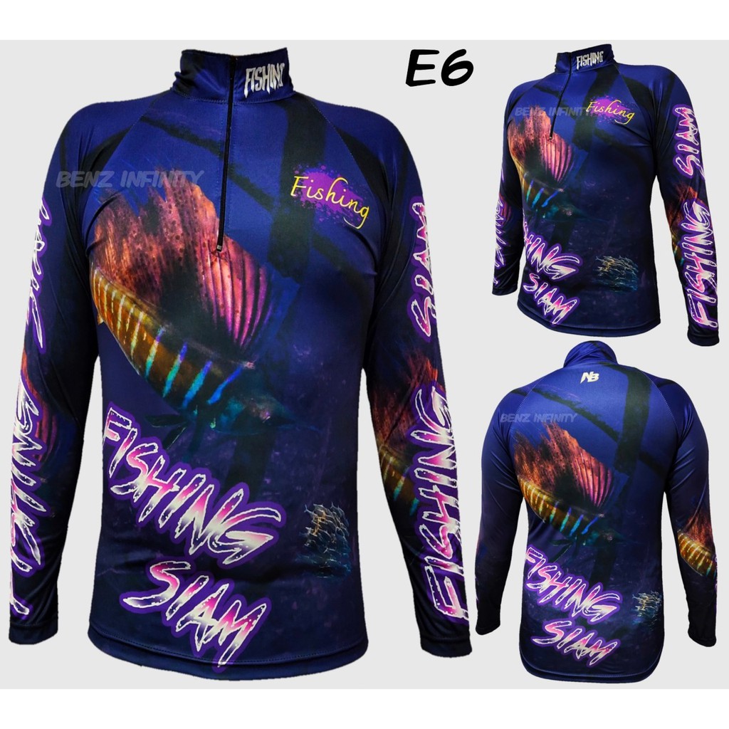 เสื้อใส่ตกปลา/เล่นกีฬา E6 FISHING Siam คอปกตั้งเท่ แขนยาว