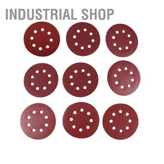 10Pcs 125mm Round Shape Red Sanding Discs 8 Hole 60#-1000# Grit Sand Papers