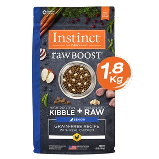 Instinct อินสติงต์ Raw Boost Senior Chicken อาหารสำหรับสุนัขสูงวัย สูตรไก่ ขนาด 1.8kg