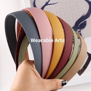 Wa084 25 มม.Matte Wide edge ที่คาดผมผม hoop เครื่องประดับผม