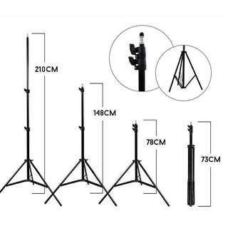 ขาตั้ง ขาตั้งไฟ ขาตั้งกล้อง ขาตั้งไฟไลฟ์สด ขาตั้งอุปกรณ์เสริม เบา ทนทาน ปรับความสูงได้ถึง 2.1 เมตร ขาตั้งปรับสูงต่ำได้