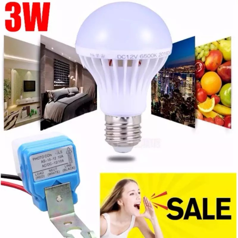 ชุดเซ็ตสองเกลอสวิทซ์แสงอัตโนมัติและหลอด LED 12Volt