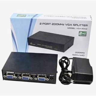 อุปกรณ์กระจายสัญญาณเข้า 1 ออก 2จอ GLINK VGA SPLITTER 2 PORT รุ่น PC046 (VGA-2002)