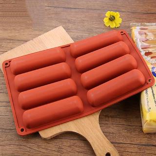 Silicone Forms Long Strip Finger Biscuit Silicone Mold 8 Holes Oven Cake Puff Ice Mould Tray Bakeware DIY Kitchen Baking Tools