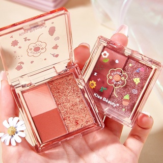 Kiss Beauty พาเลทอายแชโดว์ ชิมเมอร์ เนื้อแมตต์ กลิตเตอร์ กันน้ํา