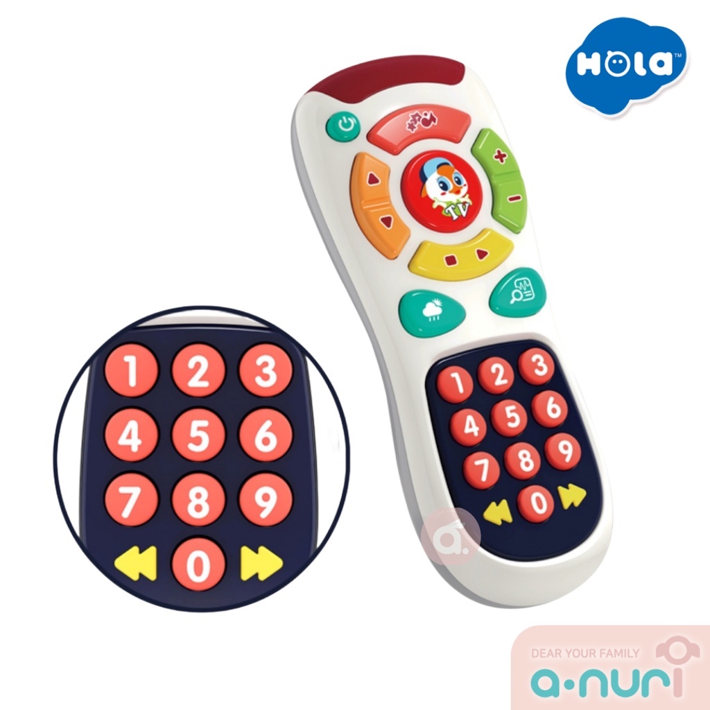 Hola รีโมทเด็กเล่น รีโมทมีเสียงมีไฟ Learning Remote ของเล่นรีโมท ของเล่นเด็กกดมีเสียง ภาษาอังกฤษ