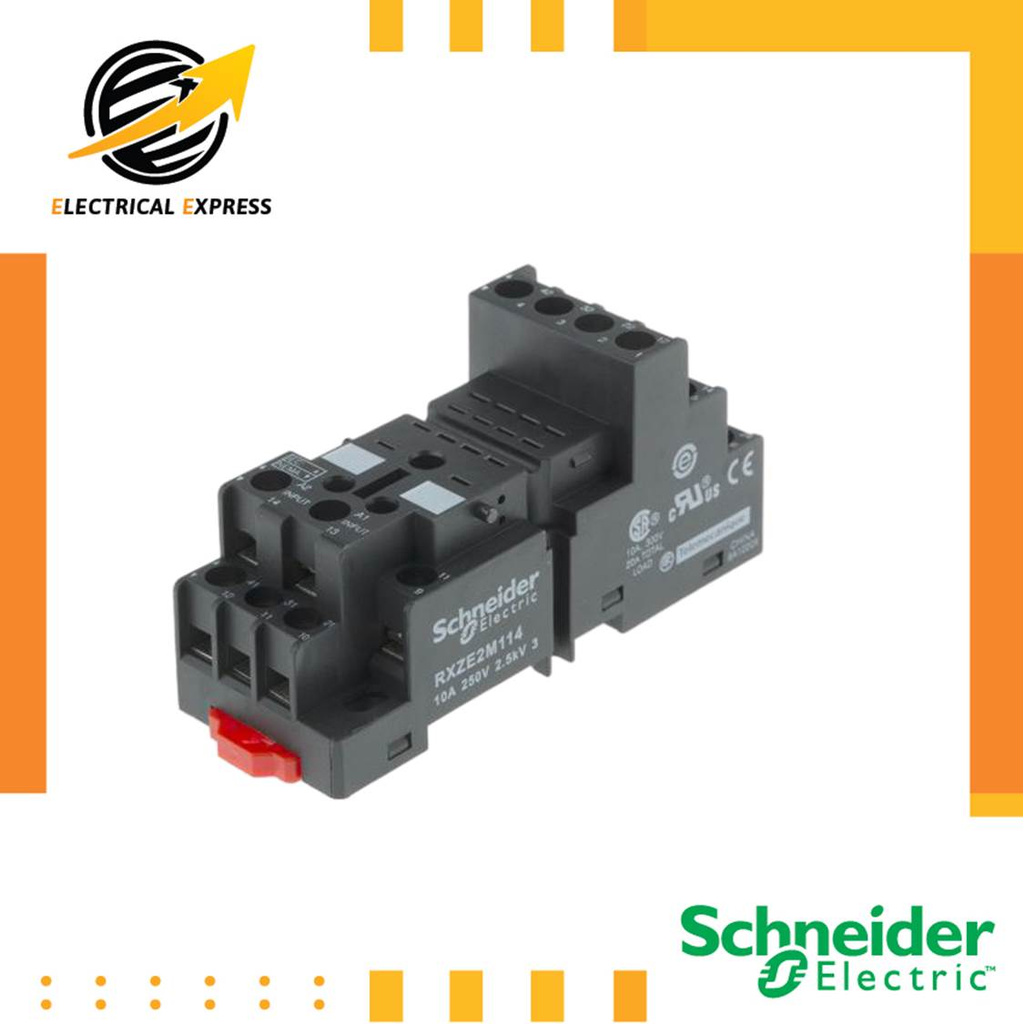 Socket /  ซ็อกเก็ต / ซ็อกเก็ต รีเลย์ / Plug-in relay RXM with 2 C/O, 4 C/O contact / Zelio Relay / R