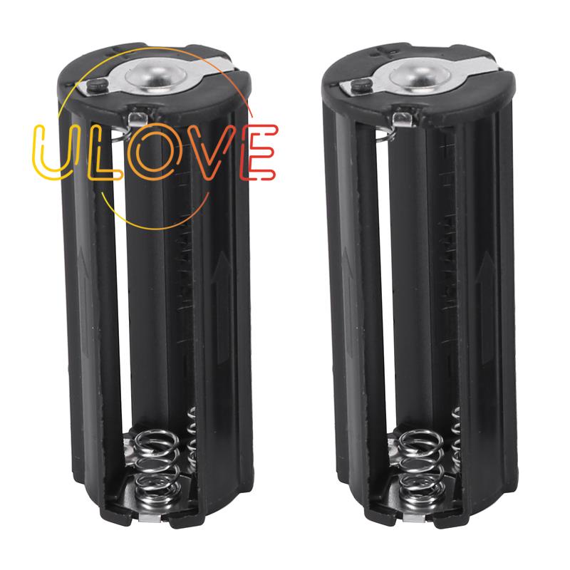 ที่วางแบตเตอรี่สีดําสําหรับไฟฉายแบตเตอรี่ Aaa 3x1.5V Aaa 2 ชิ้น