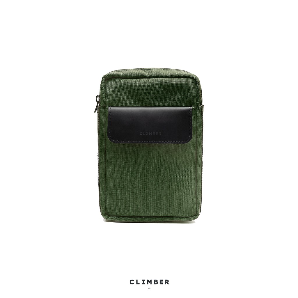 ROCKY - กระเป๋าคาดอก-คาดลำตัว สไตล์มินิมอล เรียบหรู วัสดุหนังแท้และผ้ากันน้ำ ใส่กล้อง compact ได้ - รุ่นสี Olive Green