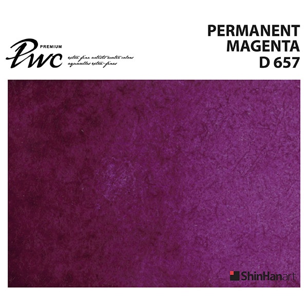ShinHan PWC 657 D Permanent Magenta 15ml (S1214154-0657) / สีน้ำเกรด Premium Artist 15ml 657 แบรนด์ ShinHan ประเทศเกาหลี