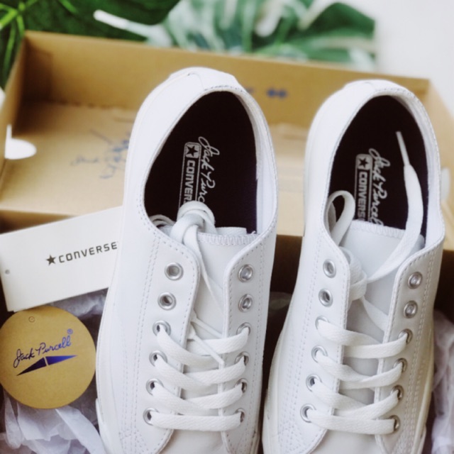 รองเท้า Converse LEA JACK PURCELL : สีขาว รุ่นหนัง