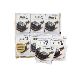 สาหร่ายเกาหลี ปรุงรสพร้อมทาน สูตรไม่มีคอเลสเตอลอล manna gim 1Pack 3pcs 1/3/5 pack 맛나김 3.4g