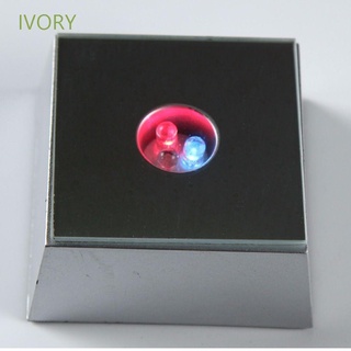 Ivory ฐานไฟ Led 3ดวงเปลี่ยนสีได้ไม่มีแบตเตอรี่หลากสีสําหรับตกแต่งบ้าน