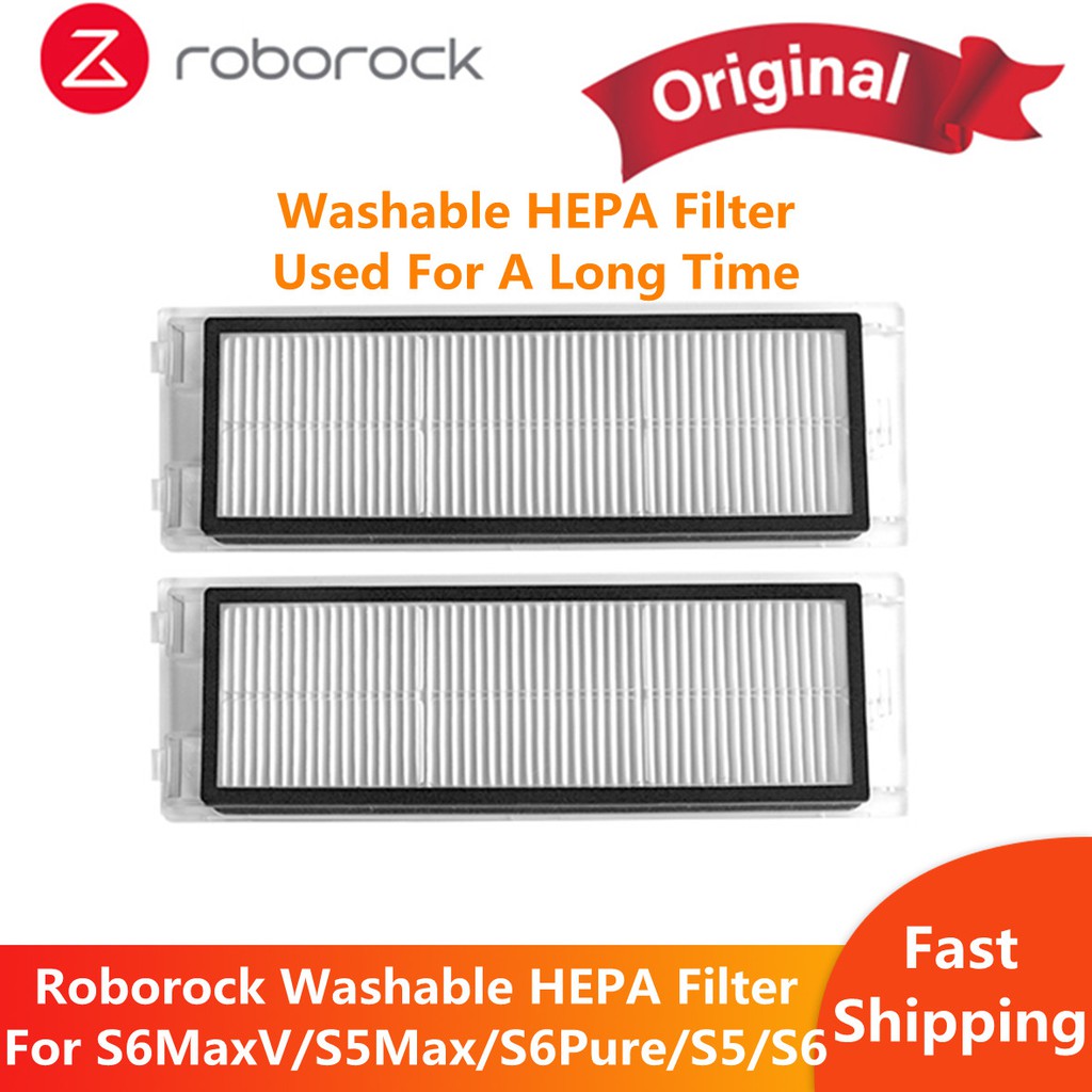 ของแท้ Original Roborock ฟิวเตอร์กรองฝุ่น Washable Dust Bin Filter สำหรับหุ่นยนต์ รุ่น S6 MaxV / S5 