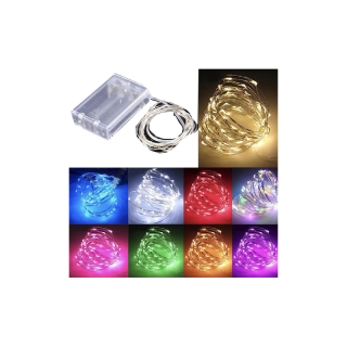 โปรโมชั่น : ไฟตกแต่ง LED 50 ดวง หยดน้ำ ใช้ถ่าน AA 3ก้อน 5เมตร 1ชุด 88200-88215 ไม่แถมถ่าน