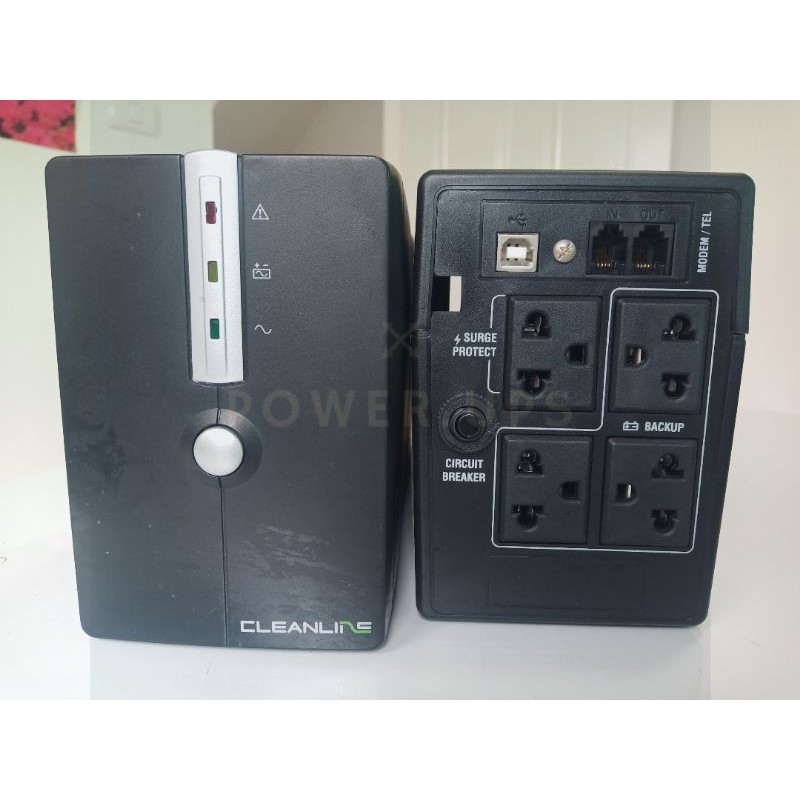 UPS (เครื่องสำรองไฟ)  *เครื่องเปล่ามือสอง ❌ไม่มีแบตเตอรี่   CLEANLINE - 900VA *900VA/390W รับประกัน 