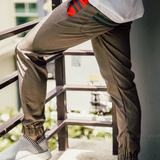 กางเกง JOGGER พรีเมี่ยม ผ้า COTTON รหัส SS 613 OLIVE GREEN