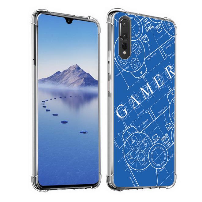 เคส สำหรับ Huawei P30 Anti-Shock Protection TPU Case [Gamer Illustration Blue]