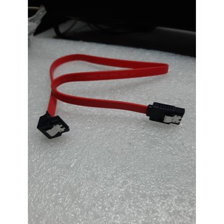 สาย SATA (Serial ATA) สีส้ม แบบหัวต่อ 90 องศา (มีหัวล๊อค) สำหรับต่อ HDD หรือ SSD (สายรับส่งข้อมูล)