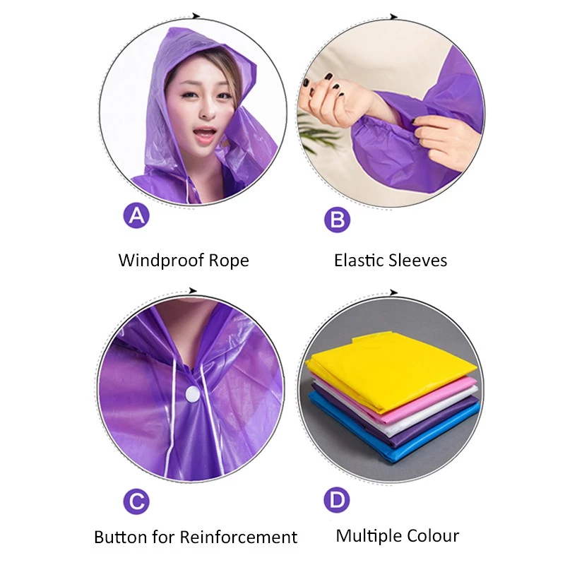 เสื้อกันฝนเด็กและผู้ใหญ่ EVA หนาใช้ซ้ำได้ thumbnail 9