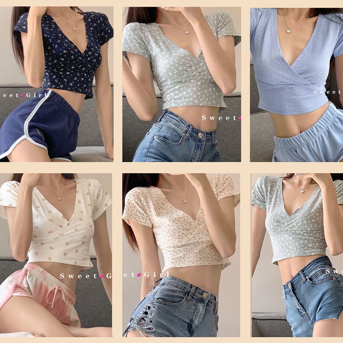 เสื้บดอยืควีดพิมไบพพ์ลไายดอไม้ สาไตล์ย้อไนยดสําหดรัรบผู้ดหญิง