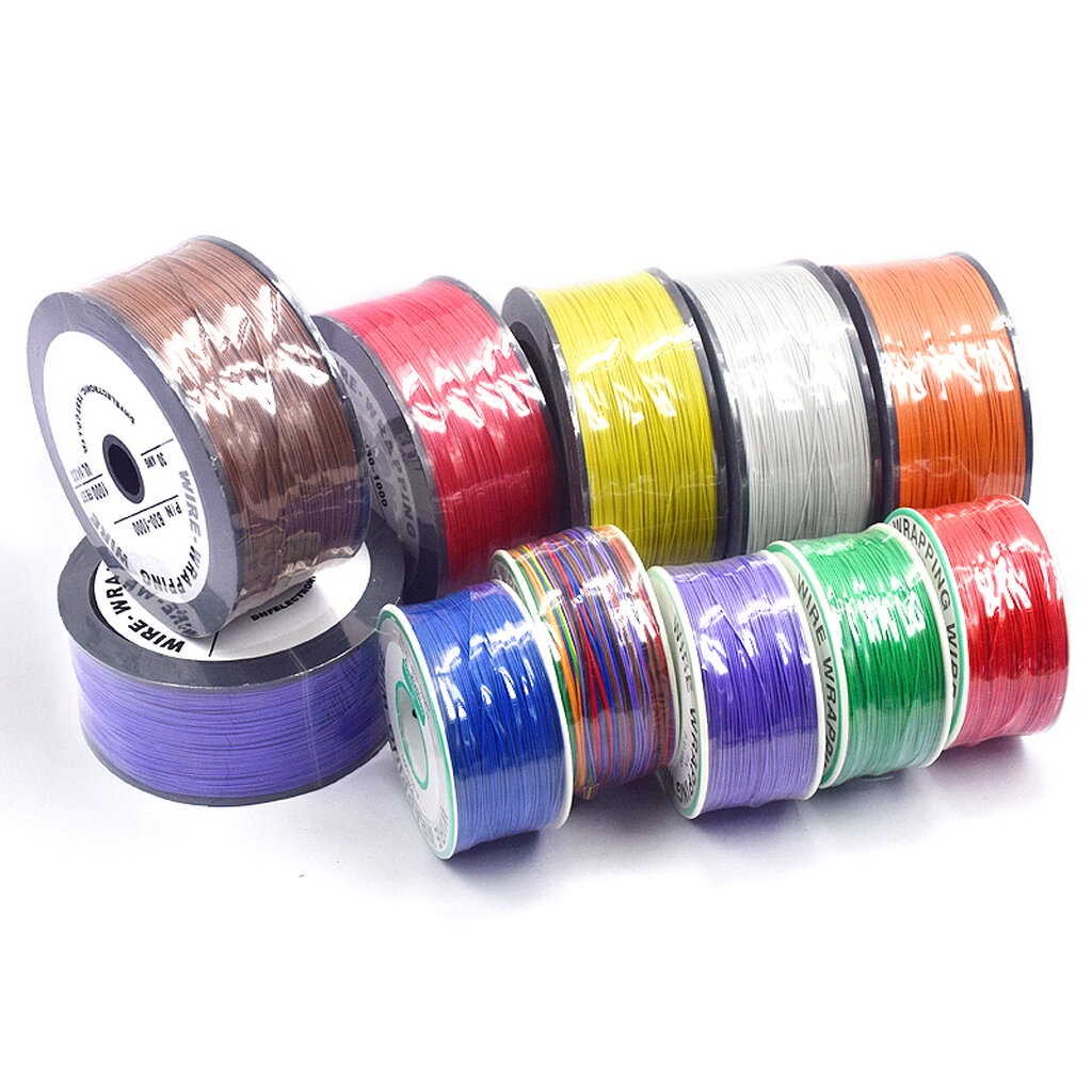 สายไฟ 30AWG แบบม้วน ใช้กับงานอิเล็กทรอนิกส์ ยาว 250m เหมาะกับงานบัดกรีวงจรขนาดเล็ก