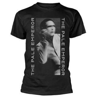 เสื้อยืด ลาย Marilyn Manson The Pale Emperor สีดําS-5XL